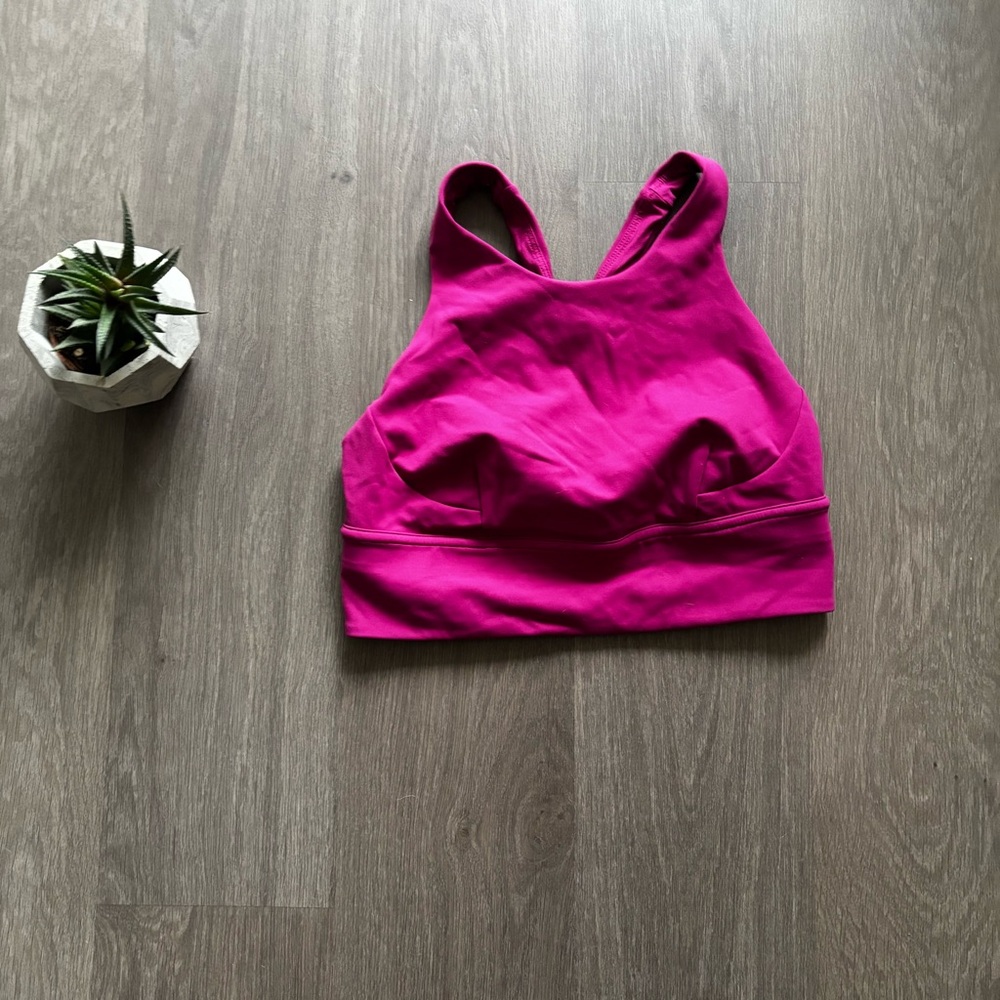 Lululemon Women's Pink High-Neck Sports Bra